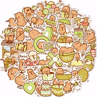 15/35/75PCS Cute Kiwi Bird Sticker Pack for Stationery, Journals, Notebooks, Laptop and Water Bottles, Self-adhesive Decals