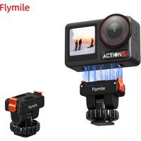 Flymile Magnetic Quick Release Adapter Mount Gimbal Base for DJI Action 5 Pro/OSMO 360 Accessorsie Bracket with Cold Shoe