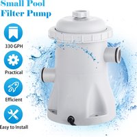Pool Filter Pump 330 GPH Paddling Pool Electric Water Pump With 2 Pool Filter Cartridge Pool Pumps Ground Small Pool Filter Pump