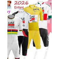 AliExpress NONE Kids UAE 2026 France Tour World-Champion Belgium Mexico Cycling Jersey Boys Girls Cycling Child Clothing Bike Shirts Suit Pants