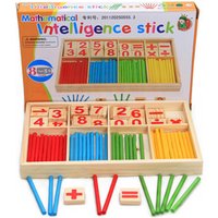 DIY Montessori Toys Math Number Wooden Blocks Counting Sticks Early Learning Educational Games Toys Gifts For Children Kids