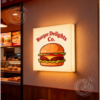 Custom LED Sign for Home Light Box Catering Front Box Sign Business Logo Projecting Outdoor Advertising Acrylic Light Box Sign
