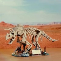 2026 New Arrival Dinosaur Triceratops Fossil Creative Building Blocks Set 1154PCS Assembly Model Desktop Display Birthday Gifts