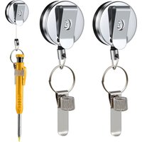 Retractable Pull Pen Pencil Holder Universal Pen Lanyard With Belt Clip And Key Ring For Carpenters Workers Nurses Waiter