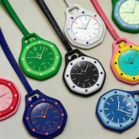 Octagon Pocket Watch Bioceramic Quartz Three Hands Blind Box Random Color Bag Pendant Lanyard Fashion Unisex Colorful Charm Gift