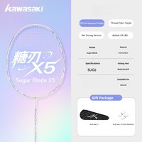 Kawasaki Badminton Racket Sugar Blade X5 5U G6 Full Carbon Ultra-Light Single Racket Teens Adults Training Match Play High Speed