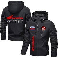 AliExpress New Autumn Mens hooded Jacket With Honda Logo For Racing Riding Windproof Streetwear Stylish Top Comfortable Motorcycle Apparel