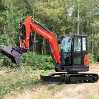 Europe 3-Ton Excavator Chinese High-Quality Mini Excavator 1.8-Ton Kubota Engine Farm Mini Excavator With Accessories Customized