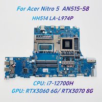 For Acer Nitro AN515-58 Laptop Motherboard HH514 LA-L974P NBQFM11002 With i7-12700H CPU RTX3060 6G GPU DDR4 Mainboard 100% Work