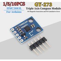 1/5/10Pcs GY-273 3V/5V HMC5883L Triple Axis Compass Magnetometer Sensor Module Three Axis Magnetic Field Module For Arduino