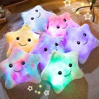 24*22CM Luminous Five-pointed Star Plush Toys Glowing Star Stuffed Soft Doll Pillow Nice Halloween Xmas Gifts