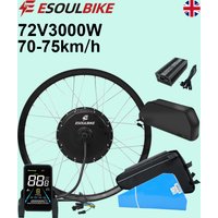 AliExpress ESOULBIKE 72V 3000W MTX 26 27.5 28 29 700C Wheel Rear Dirve Electric Bike Conversion Kit Hub Motor Ebike Kit with 30Ah Battery