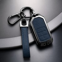 Suitable Zinc Alloy Leather Car Key Case Cover Shell Fob for Honda Civic 10th City Accord 9th CRV Odyssey Vezel Auto Accessories