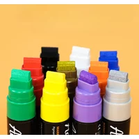 10 Color Acrylic Marker Pen Set 15mm Felt Tip Waterproof and Sun Resistant Children's DIY Hand Drawn Graffiti Special Art Brush