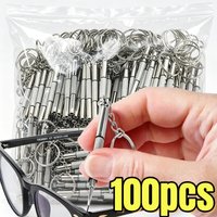 3 in 1 Glasses Screwdriver Eyeglass Screwdriver Watch Repair with Keychain Portable Hand Tools Precision Screwdriver Tools
