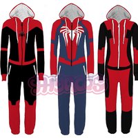 3 Styles Red Jumpsuit Pajamas Cosplay Costume Men Women Supeheo One Size Pyjama Halloween Christmas Party Cartoon Sleepwear