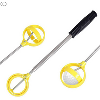 〔E〕Golf Ball Pick Up Tools Telescopic Golf Ball Retriever Catcher Golf Training Aids Automatic Locking Scoop Picker Golf Ball