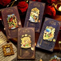 Metal Hollow Bookmark Enamel Craft Page Marker for Book Lovers Students Gift