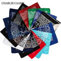 Fashion Hip Hop Cotton Square Neck Scarf Cashew Paisley Print Bandanas Kerchief Women Headband Unisex Men Mask Handkerchief Gift