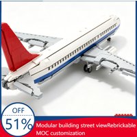 3206pcs MOC Air Transport 737 Max Air China Passenger Plane Model Custom Build Blocks DIY Creative Educational Assembly Toy Gift