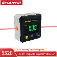 SHANHR Dual-Laser Digital Inclinometer 4-Sided Magnetic Digital Level Protractor Angle Finder Magnetic Electronic Level Laser