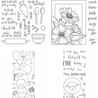 Baked With Love Stamp and Cutting Dies Framed Anemones Clear Stamps For Scrapbooking Decoration Paper Craft Album Card Making