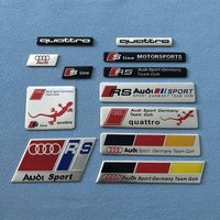 Car Badge Stickers Rear Trunk Side Fender Exterior Decorative Decal For Audi Sline Sport 8V 8P A3 B9 B7 A4 A5 Q3 Q5 A6 Q7 8L