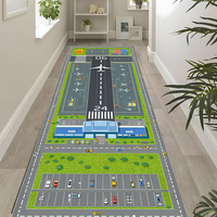 Airport Runway Runner Rug Aviation Carpet Terminal Map Design Kids Playroom Home Decor