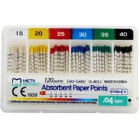 Dental META PP Absorbent Paper Points Gutta-Percha Points 02/04/06 Taper Canal Endodontics Filling Fiber Tip Sterile Meterial
