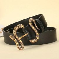 Celebrity Snake Buckle Women's Belt for Simple Pants and Dress