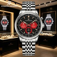 PAGANI DESIGN 41mm Classic Men Quartz Watches Original Japan TMI VK63 Chronograph Movement Stainless Steel Waterproof reloj homb image 4