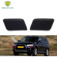 For Mitsubishi Outlander XL 2010 2011 2012 2013 Unpainted Car Front Headlight Washer Cover Headlamp Spray Nozzle Jet Cap