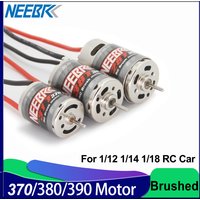 DSPOWER 370 380 390 Brushed Motor DC MOTOR for 1:10 1:12 1:14 1:16 1:24 RC CRAWLER AXIAL SCX24 B17 TAM54393 TRX 7075 Titian
