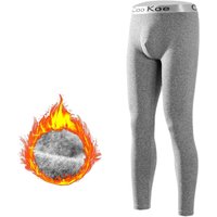Fashion Stretch Men's Thermal Pants Fleece Lined Cold Weather Baselayer Legging Winter Warm Underwear Bottoms