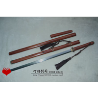Chinese Kungfu Wushu Sword Accessories, Original Ebony/Rosewood/Sourwood Scabbard Sheath & Hilt Handle for Tang Dao Jian Sword
