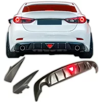 For Mazda Atenza Rear Bumper Diffuser Spoiler Lip Trunk Wing Body Kit Splitter Cover Trim