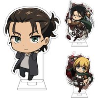 10CM Anime Attack on Titan Cosplay Cute Acrylic Figure Stand Plate Armin Arlert Mikasa·Ackerman Eren Jaeger Ornaments Gifts