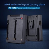 NP-F970 F750 F550 Battery Plate to V-Lock V-Mount Buckle Bracket Adapter with USB-A/ Type-C/ DC/ D-TAP Outputs Np to V Mount