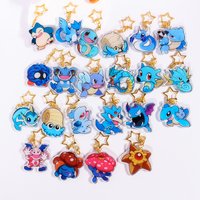 Anime Pokemon Squirtle Blastoise Vaporeon Gyarados Horsea Mr.Mime Articuno Snorlax Wartortle Acrylic Keychain Car Bag Pendant