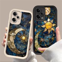 Sun & Moon Art Aesthetic Case For Xiaomi Redmi Note 13 14 12 11 Pro Plus 5G 14S 12S 11S 10S 10 9 Redmi 14C 13C 12C 12 4G Etui