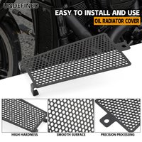 For Harley Softail Fat Boy Glide FLSB Slim FLSL Street Bob 114 FXBBS Motorcycle Radiator Guard Protector Oil Cooler Grille Cover
