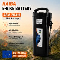 Neuer Haiba Original 48V 18650 Lithium-Ionen-Akku 20Ah Kompatibel mit 750W 1000W 1500W Motoren Mit Ladegerät und BMS-Schutz