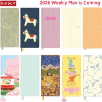 Kinbor 2026 Weekly Plan Notebook 10 Patterns 78g Paper Monthly Plan Schedule Book Self discipline Todo List planificador semana