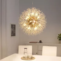 Dandelion Art Pendant Lamp Crystal Restaurant Light Modern and Simple for Bedroom Bar Counter Decoration Lighting Fixture
