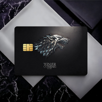 Film G-Game of T-Thrones Bank Credit Cards Bus Pass Stickers Cool Decoration Waterproof 4PCS Card