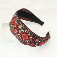 Embroidery Wide Hairbands For Women Girls Fashion Hair Hoop Bohemia Fabric Headbands Female Hair Bands Hair Accessories