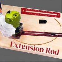 Extended Metric Router Milling Groove Bracket Extension Rod, Woodworking Edge Trimming & Milling Round Adjustable Slotting Tool