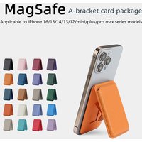 【C】Strong Magnetic Leather Wallet With Hide Stand Case For Magsafe For iPhone 15 14 13 Pro Max Mag Safe Card Holder Pocket Cover