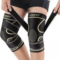 Copper Knee Braces With Strap for Knee Pain Women Men Joint Pain Relief Knee Support for Sports Working Running Weightlifting
