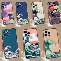 Japanese Great Wave of Kanagawa Case For iPhone 17 Pro Max16 15 14 13 11 12 Pro Max Plus 12 13 Mini 16e 17 Air Back Cover